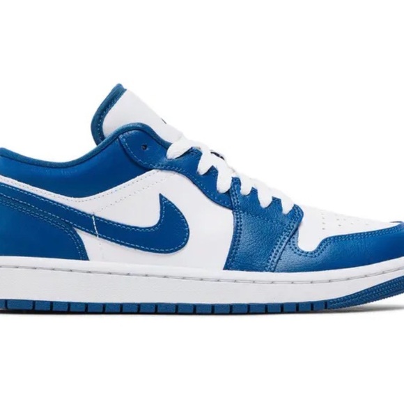 Nike Women's Air Jordan 1 Low 'Marina Blue' Sneakers - Picture 3 of 3